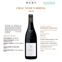 Domaine Maby - LIRAC Rouge NESSUM DORMA